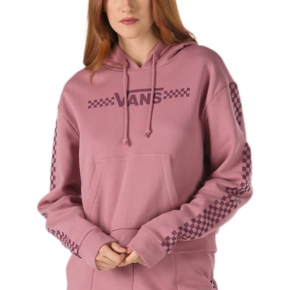 Vans- Rose Colored Cropped Hoodie S - Picture 2 of 6
